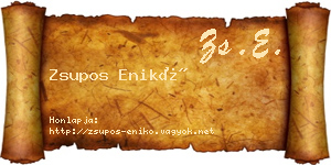 Zsupos Enikő névjegykártya